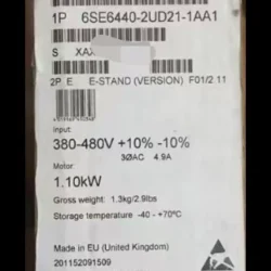 SIEMENS Frequency Converter Model 6SE6440-2UD21-1AA1
