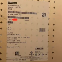 6SL3210-1PE33-7CL0